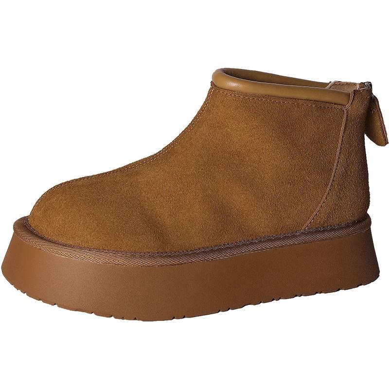 Internet celebrity simple niche heightening short boots women's 2025 autumn and winter new fashion versatile non-slip short tube thick-soled fashio