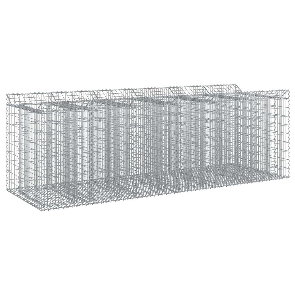Gabion Raised Bed Set 3 Pcs Silver