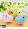 Pet Cat Toys Jumping Walking Hopping Cartoon Plush Chicken Clockwork Cat Interative Playing Toy Wind Up Chick Kitten Supplies