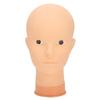 Hat Wig Display Mannequin Head Model Makeup Training Practice Bald Mannequin Head (Pink Base)without Makeup