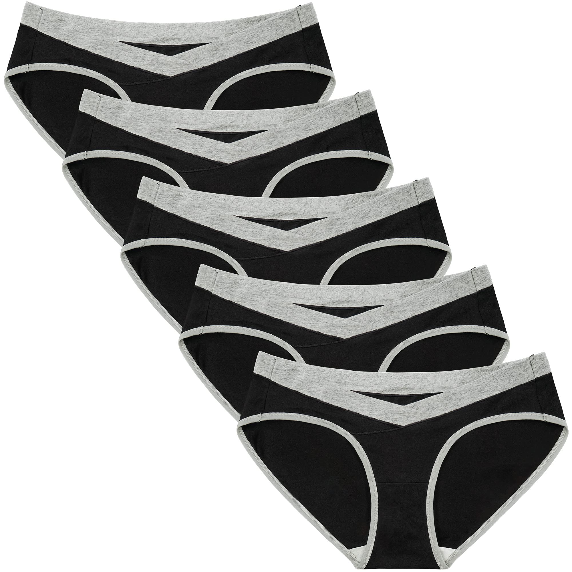 

Maternity Low For Pregnant Pregnancy Set of 5 [INNERSY] [INNERSY] Shorts, Rise, Women, Prenatal, Postnatal, Underwear, Pants, Pants, (S, Black)