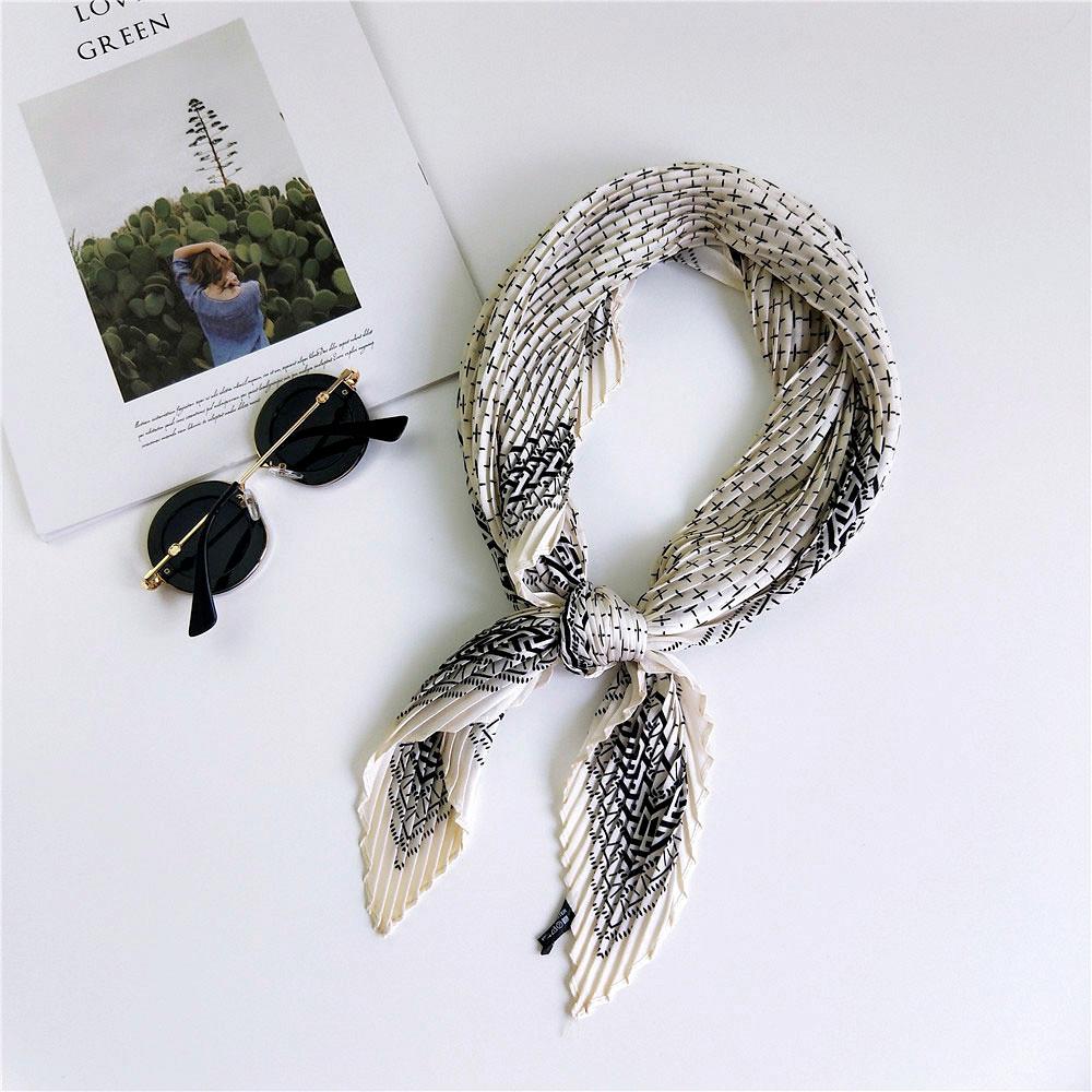 Decorative Simple Texture Silk Scarf Women'S New Style Spring And Autumn Summer Fashion Versatile Headscarf Work Scarf