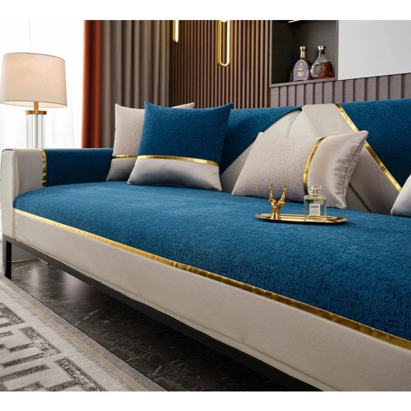 Thickened Fabric Sofa Cover I Shape Slipcover Seat Sofa Towel Dust Cover Towel Couches for Living Room Decor Chair Mat 3 Seater