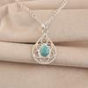 Amazonite Gemstone 925 Sterling Silver Statement Jewelry Pendant 1.40" For Engagement Gift PP-19-13