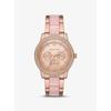 Oversized Tibby Pavé Rose Gold-Tone Acetate Watch MK6828