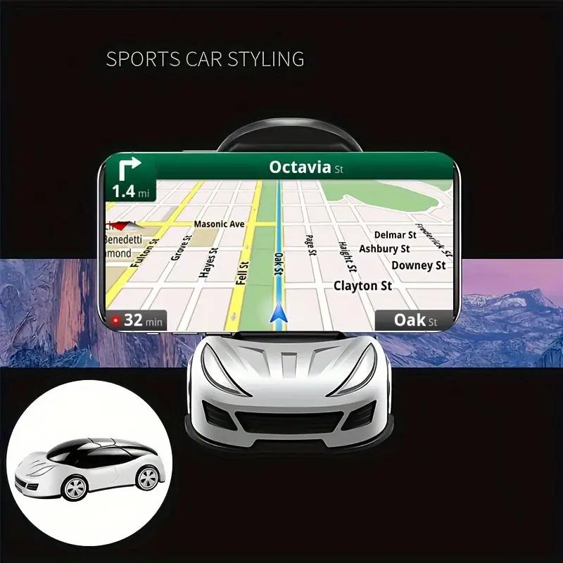 Model auta Držák stojánku na telefon Skládací držák telefonu na palubní desku do auta otočný o 360° Univerzální držák na mobil Příslušenství do auta