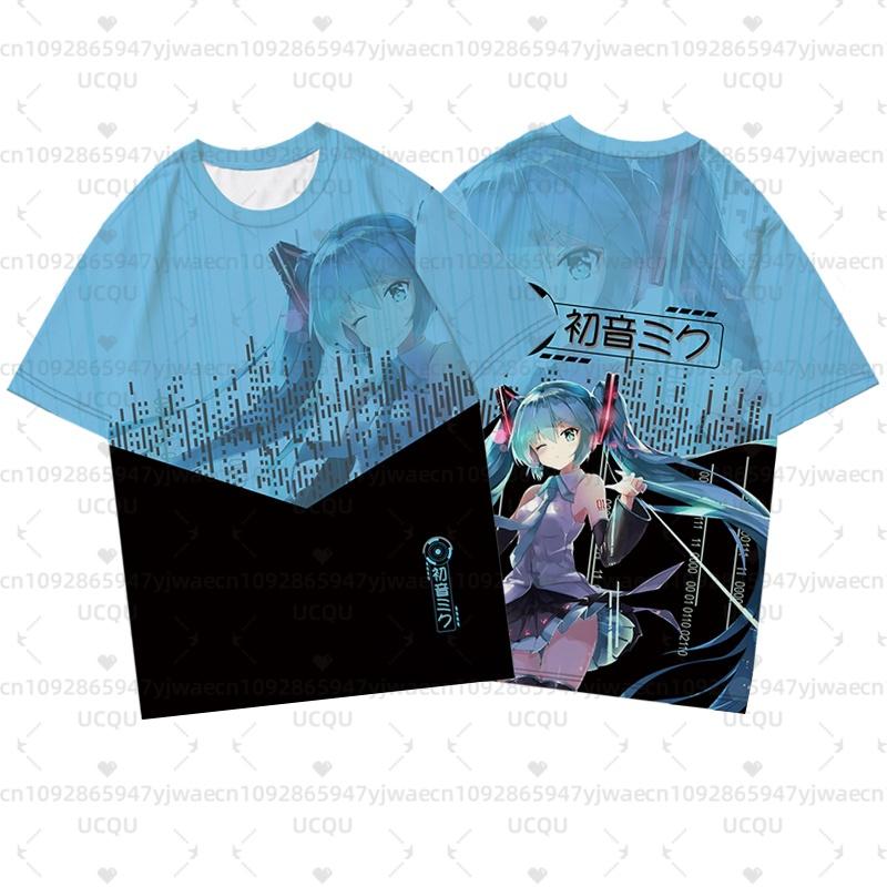 3D Printed Women's Short Sleeve T-shirt Summer Fashionable Casual Cute Hatsune Miku Hot Anime Fans T-shirt