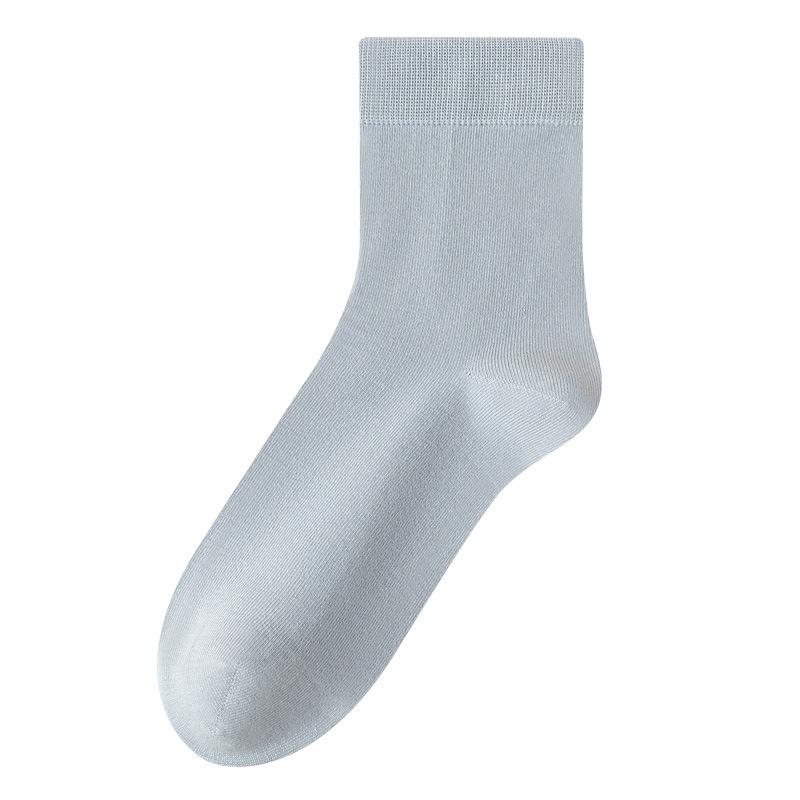 

Women s spring and autumn silk mid-tube socks, antibacterial and deodorizing long socks, autumn and winter style modal loose maternity socks 1 pair світло-синій колір