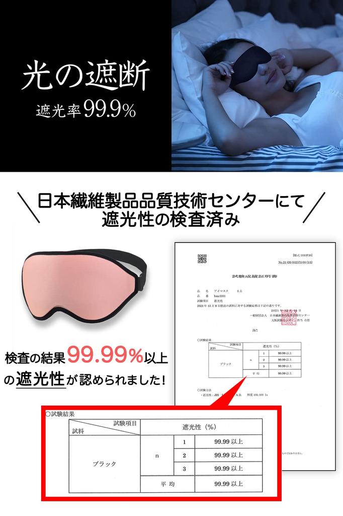 Aimeve Eye Mask for Sound Sleep Light Blocking Rate Nutrition Instructor 3D 3D Lightweight Blindfold Sleeping, Goods, 99.99% (Sleep Recommended) (Pink