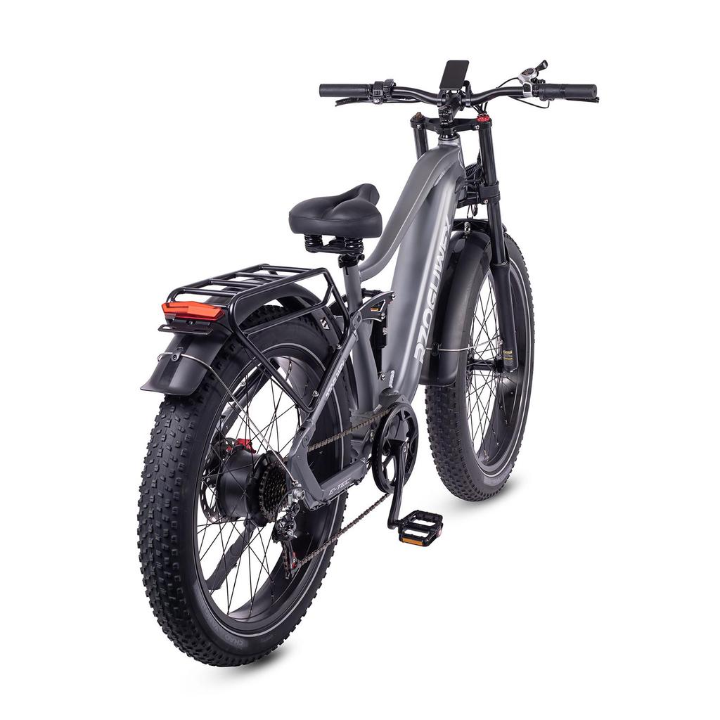 RZOGUWEX S7 Men's Style Electric Bicycle 1000W Motor 25AH Battery Electric Bicycle 20 Inch Snow Tires Adult E-Mountain Bike