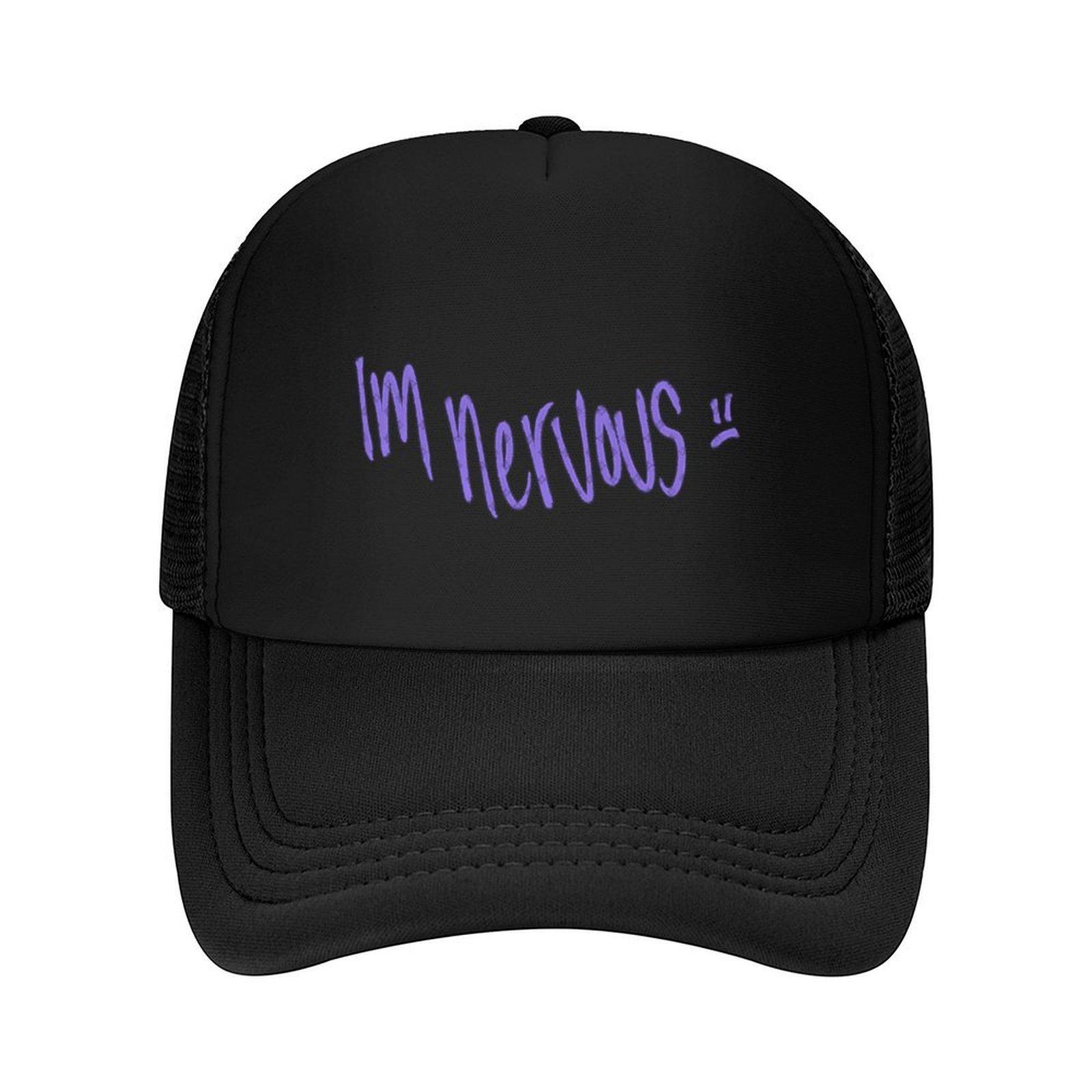 I’m nervous :( Baseball Cap black fishing hat fashionable Streetwear Women Men s
