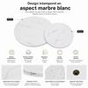 Elegant round table top in white marble look, 2 sizes diameter 70 cm & diameter 50 cm, durable melamine surface