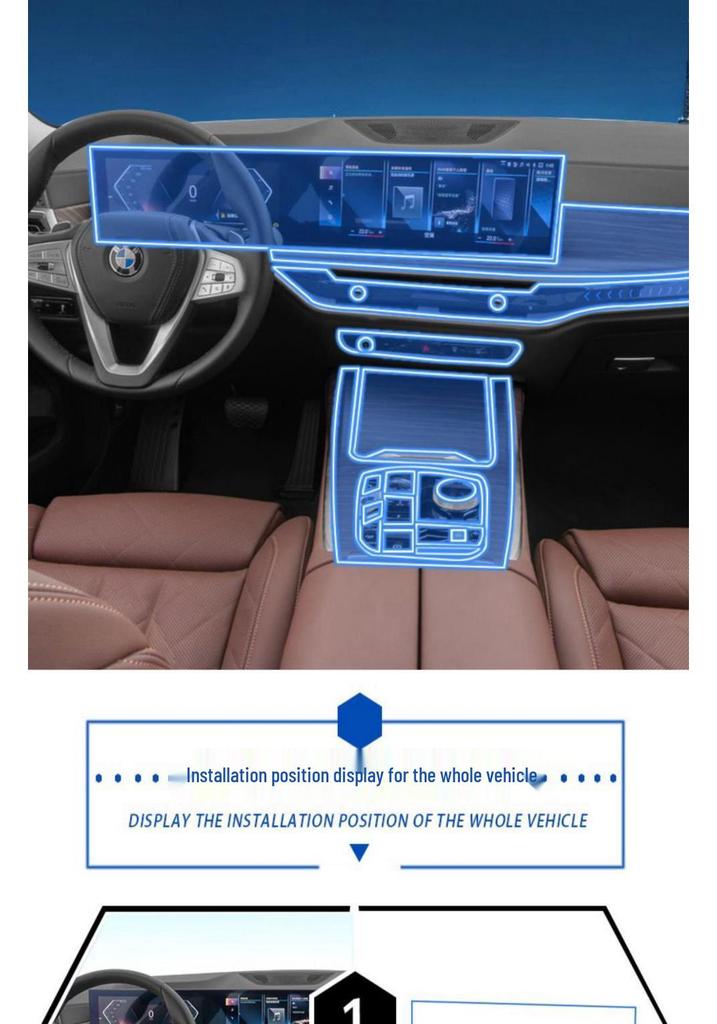 BMW X5/X7 Interior 25-Model TPU Screen & Console Film Protector