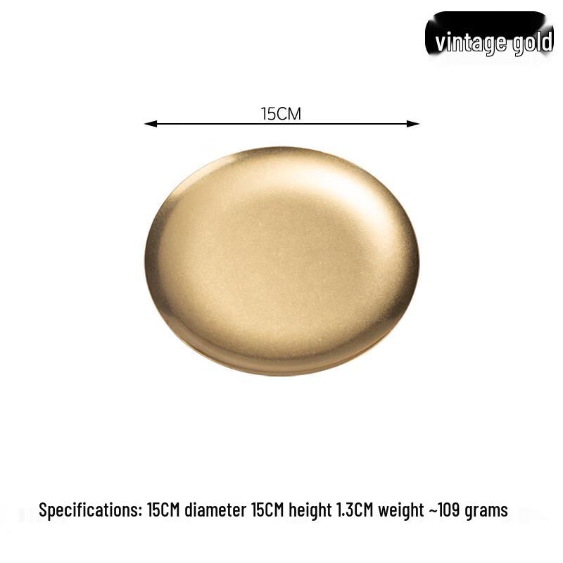 ZISIZ Vintage Silver Rimless Serving Plates, 30CM (Set of 2)