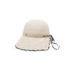 Daks White Rafia Check Contrast Floppy Hat E149w1