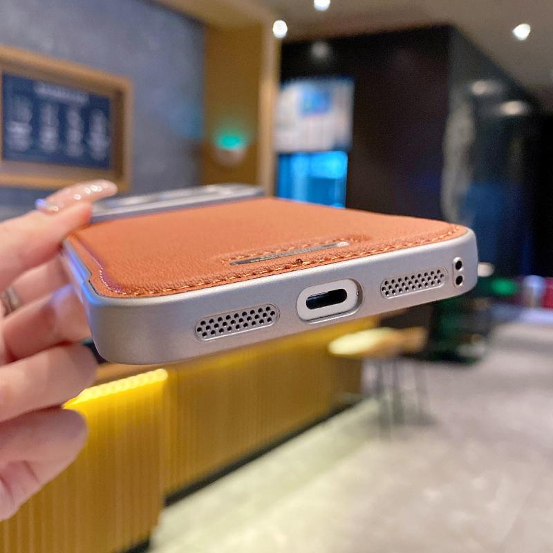 For Magsafe Magnetic Leather Frameless Case for iPhone 17 Pro Max 17 Air 16 15 14 13 Wireless Charging Better Heat Hard Bumper