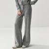 Old Money Style Women's Cashmere Waffle Knit Hooded Cardigan & Wide-Leg Pants Set - Autumn/Winter Edition