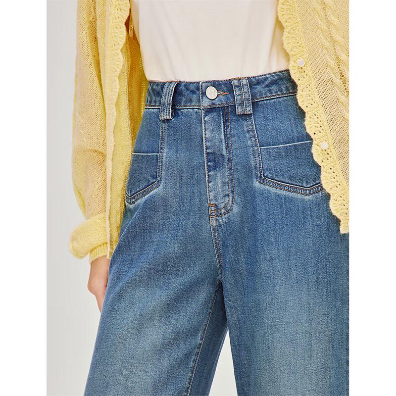 INMAN Women's High-Waist Wide-Leg Jeans