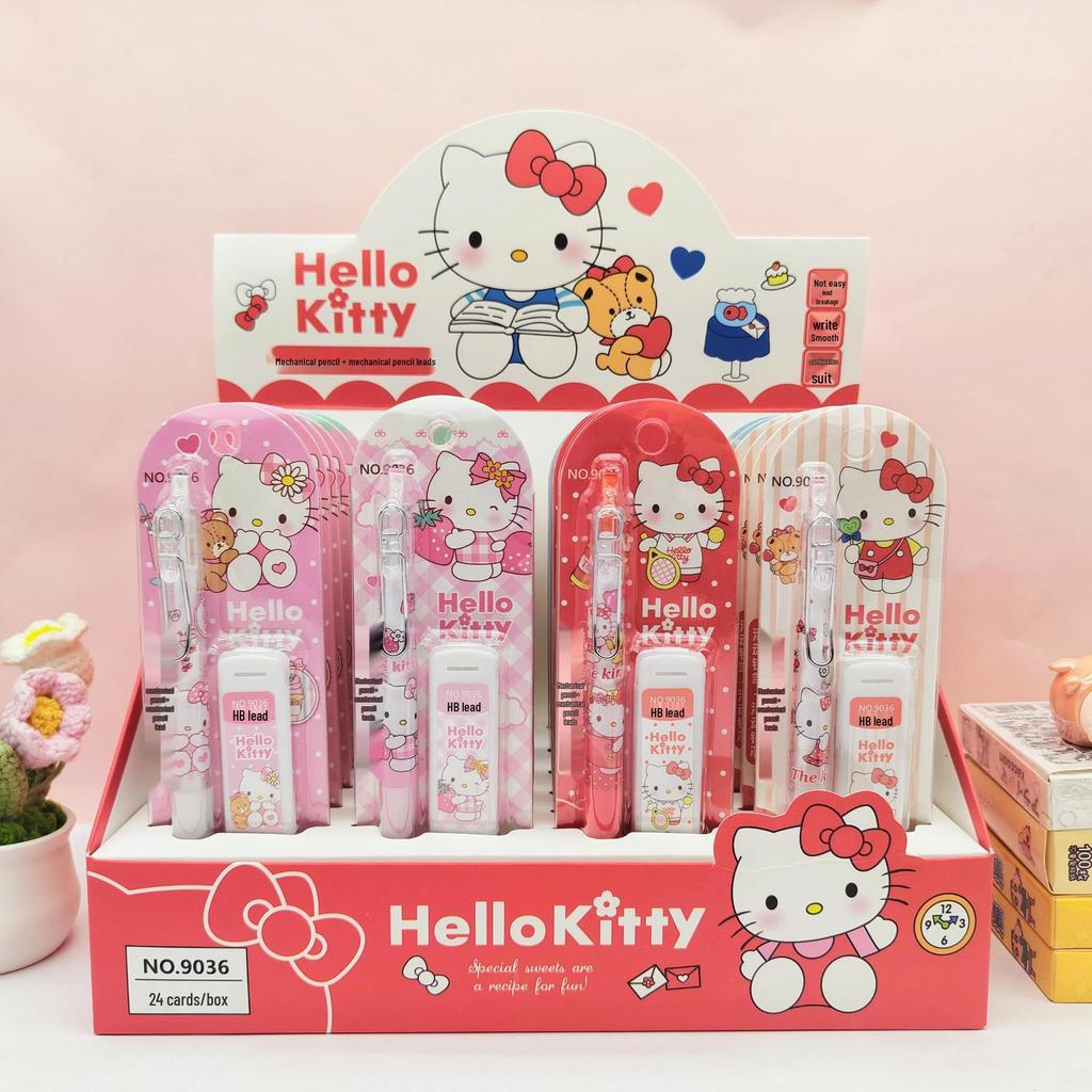Hello Kitty No-Sharpen Click Pencil Set with Refills for Kids & Students