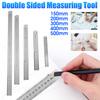 15-50cm Metal Straight Ruler Stainless Steel Ruler Stationery Drafting Supplies Hand Tools Precision Double Sided Measuring Tool