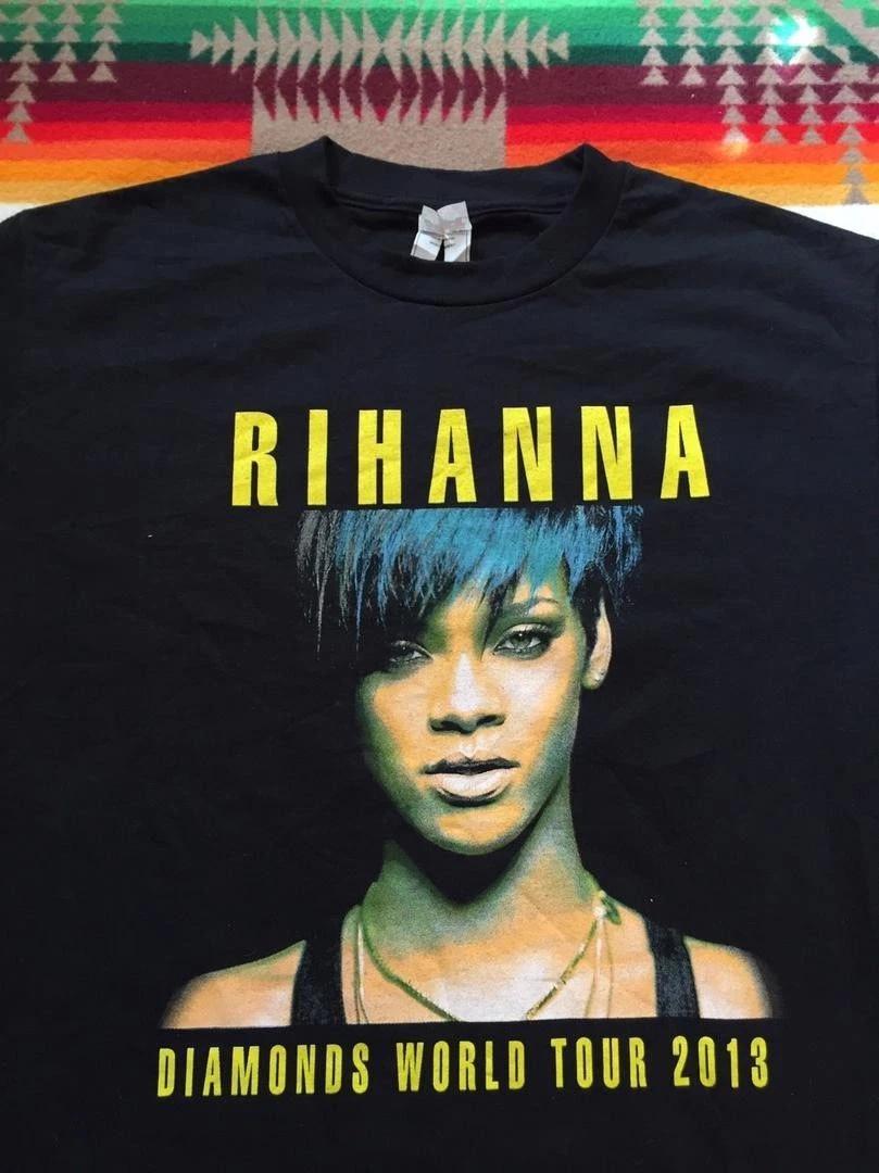 RIHANNA DIAMONDS WORLD TOUR 2013 Men All Size T-shirt Cotton B2393 XS