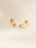 Minimalpiercing 14K Internal Mini Me Cubic Star Heart Labret Piercing