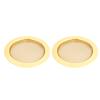 2PCS Resonator Guitar Sound Hole Cover Inserts Screen Metal for   Parts(Gold)