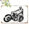 Vintage Motorcycle Metal Tin Sign Retro Biker Garage Wall Decor Industrial Style Art