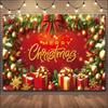 Christmas Winter Background Vintage fireplace Party Decoration Children's Photo Studio Supplies Xmas Tree Lanterns Snowy Scenery