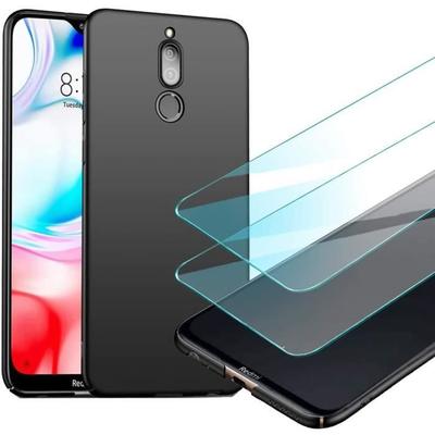Case - Xiaomi - Redmi 8 - Black - Very Thin - Tempered Glass Included