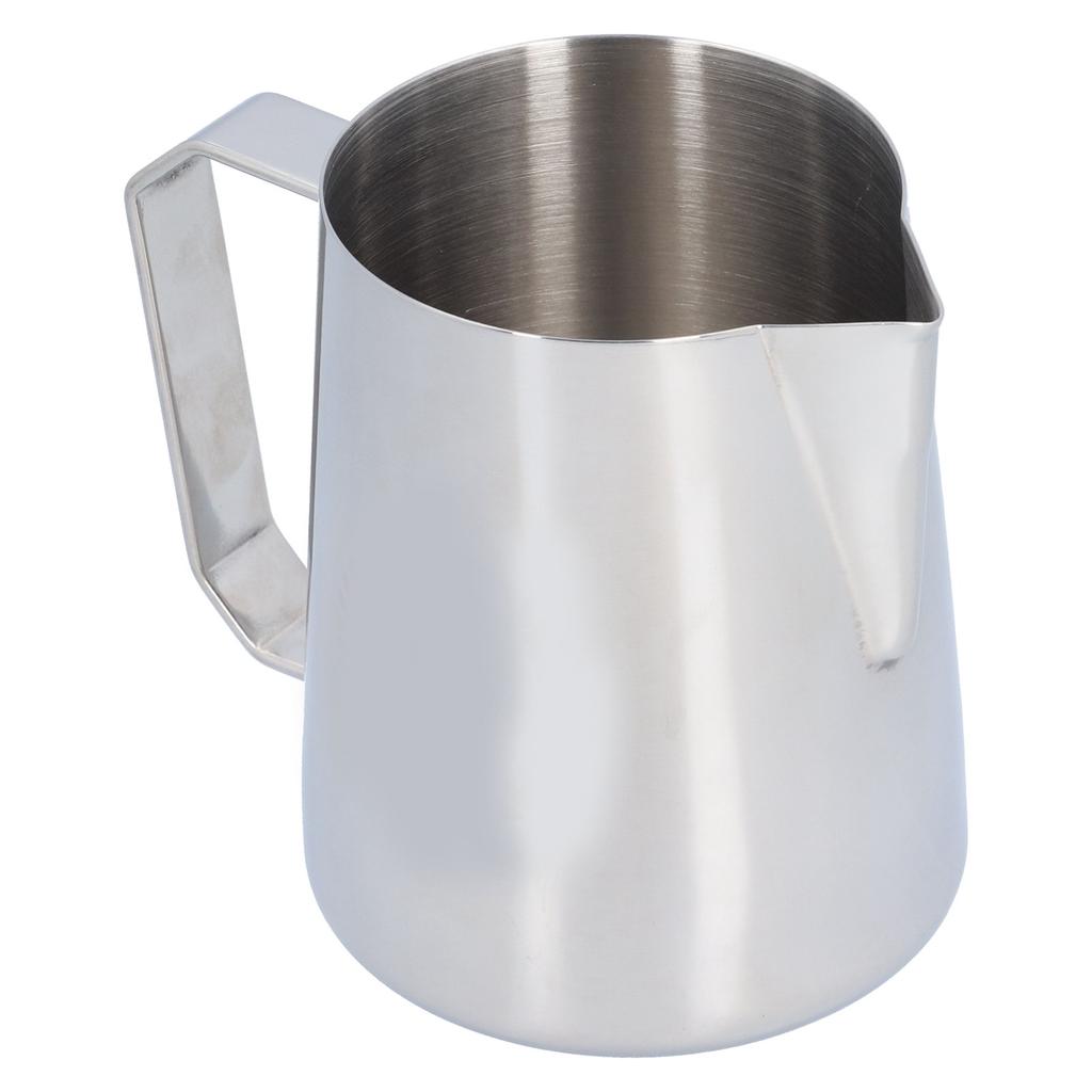 Milk Frothing Pitcher Stainless Steel 600ML Steaming Pitcher for Milk Frother   Arts(600ml;with  : )