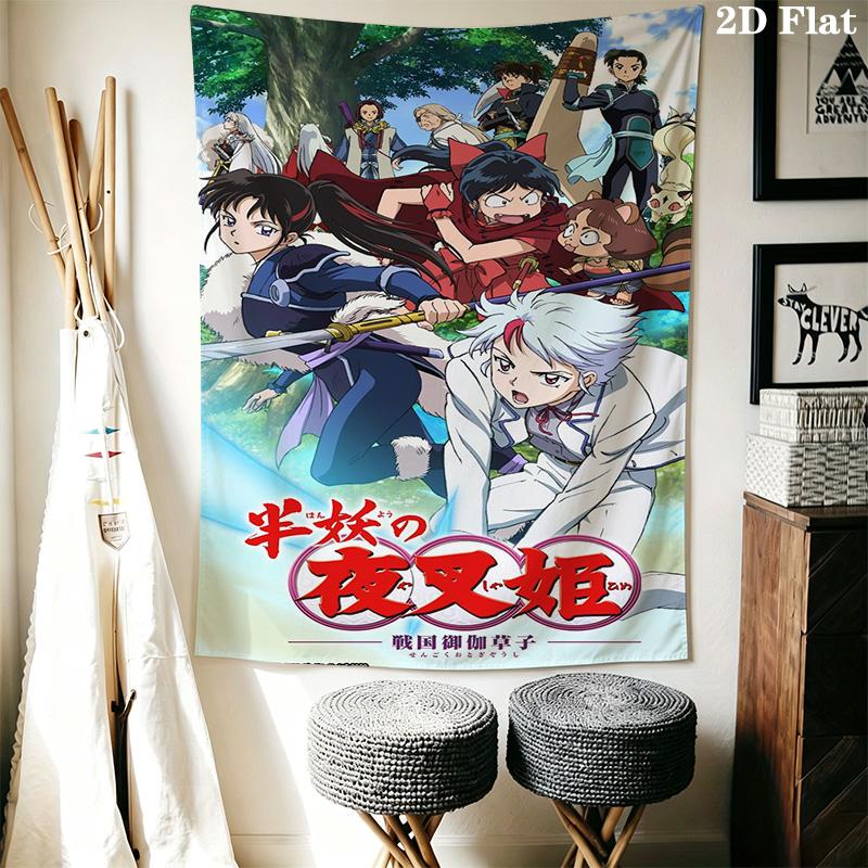 Inuyasha Complete Series Tapestry Background Cloth Fashion Print Soft Wall Covering Decoration Home Decor