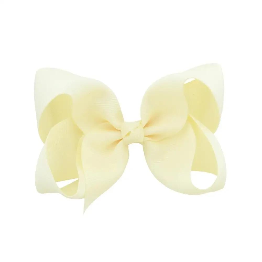 3/4/6/8inch  Boutique Handmade Colorful Solid Ribbon Grosgrain Hair Bow with Clips for Kids Girls Hair Accessories