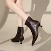 Fashion 2025 Spring Pointed Toe Women Modern Ankle Boots Fashion Soft Leather Short Booties Concise High Heels Shoes