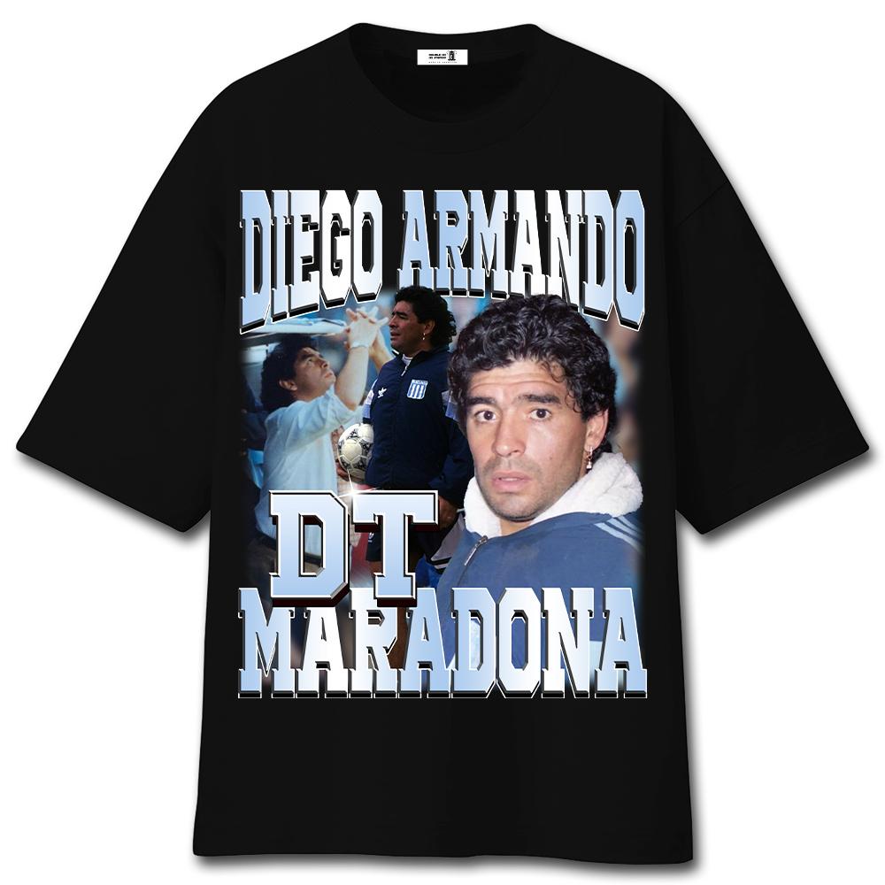 Maradona Big Face Print Men T-shirts Oversized Y2k Casual Cotton Street Hip Hop Short Sleeve Male Top Breathable Comfort Clothes