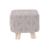 Stretchable Square Footrest Foot Stool Slipcover Elastic Bottom Furniture Protector Polyester Fabric