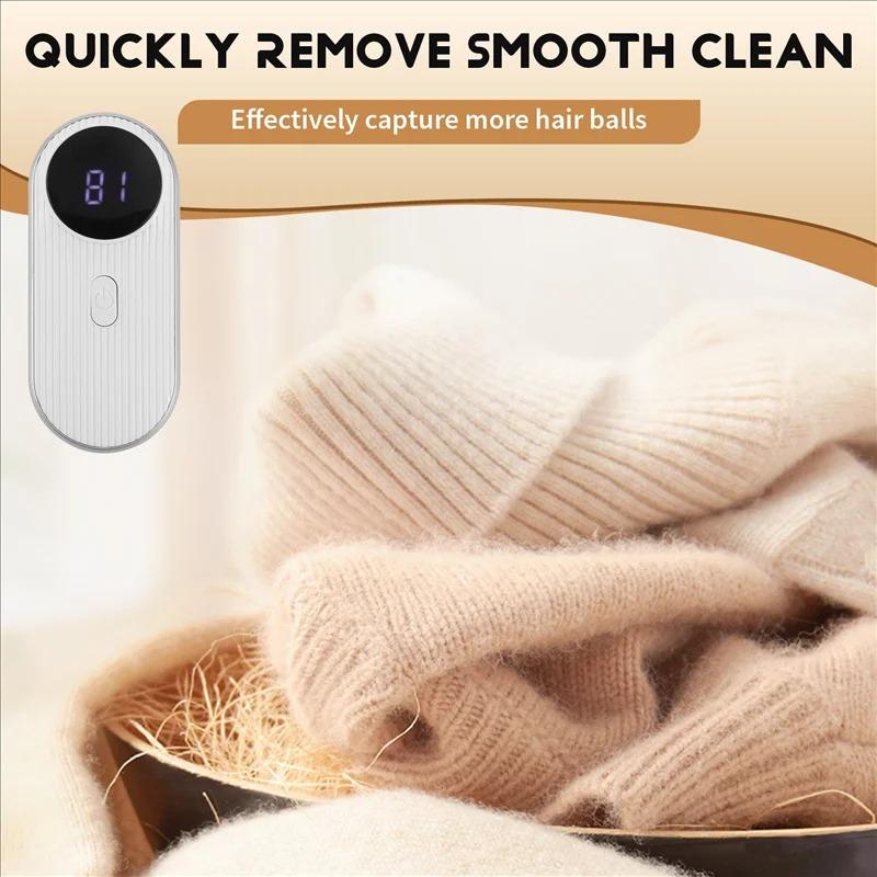 Lint Shaver Digital Display USB Rechargeable Home Portable Fuzz Remover Ball Shaving Tool Device Convenient Usage and Cleaning
