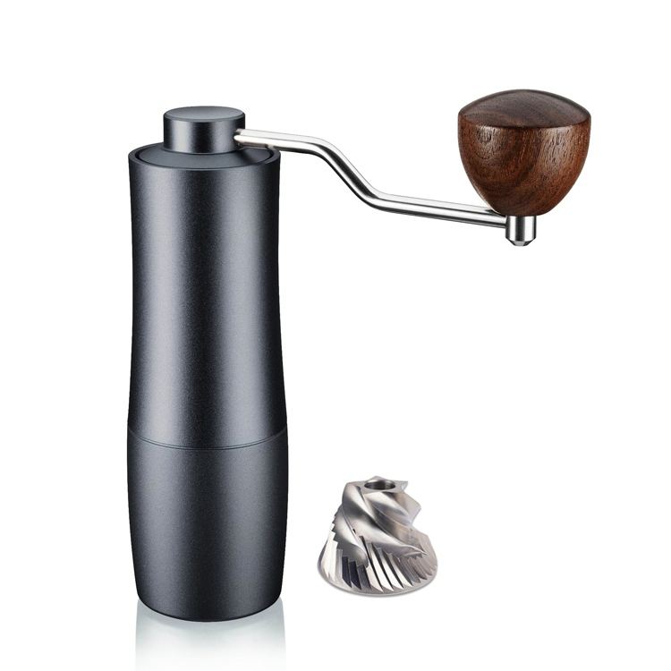 Manual Coffee Grinder Made of Stainless Steel and Wood with Stainless Steel Ceramic Can Easy To Grind the Coffee Bean