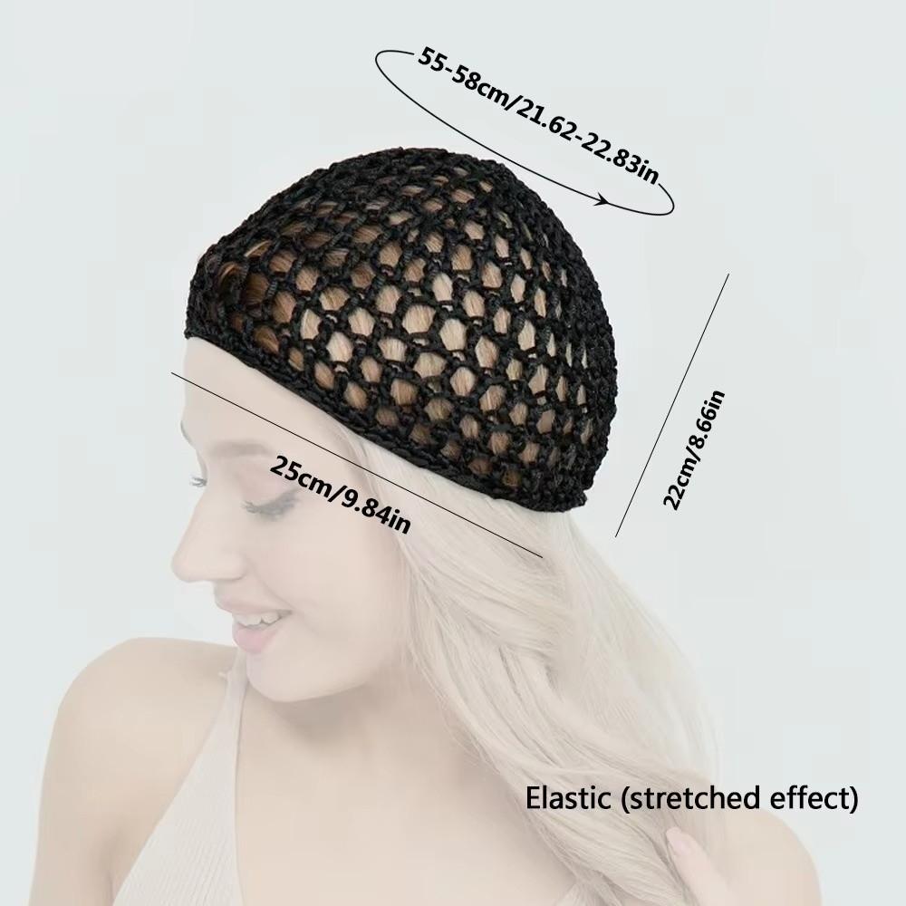 Simple Breathable Hair Net Cap Comfortable Crochet Cap Wig Caps Hollowout Mesh Hijab Caps Prayer