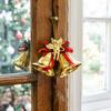 Festive Christmas Bell Ornament With Red Ribbon Bow, Small Jingle Bell Christmas Tree Hanging Decoration