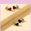 Stylish Alloy Wing Heart Stud Earrings For Women Electroplated Creative Summer 2022