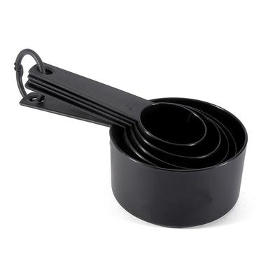 Schwarzes Kunststoff Backmessbecher-Set