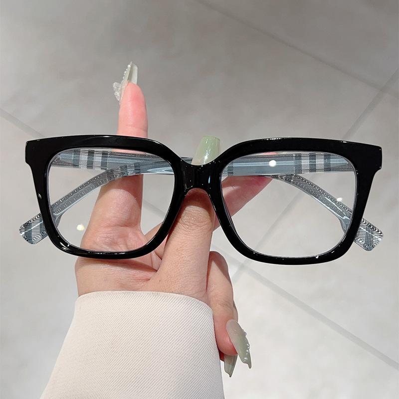 Internet celebrity small fresh plain face high sense anti-blue glasses business elegant versatile can be matched with degree flat mirror