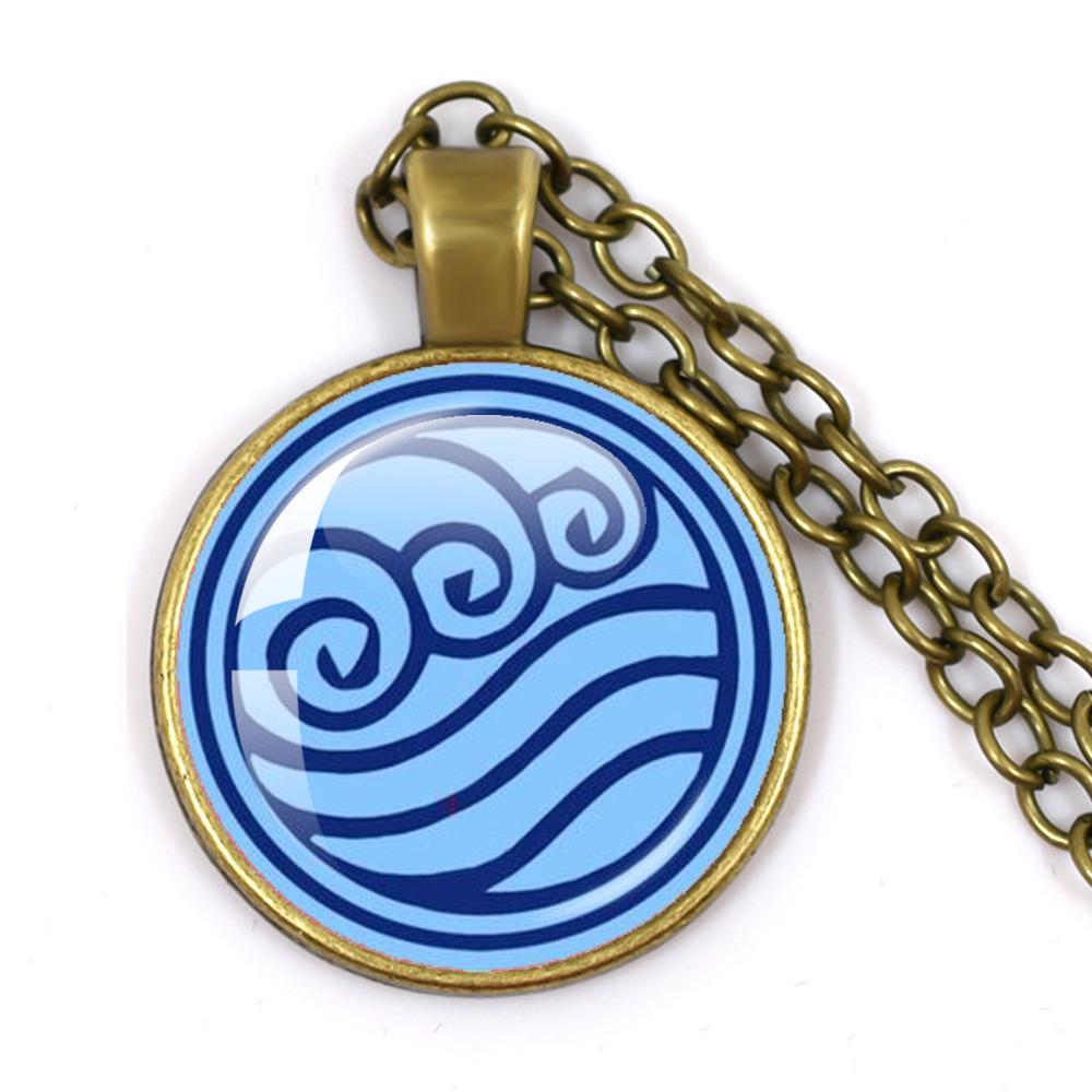 אנימה האוואטר: כשף האוויר האחרון שבט האש והמים יסודות המים אדמה אש ואוויר כיפה זכוכית קבושון שרשרת מתנה