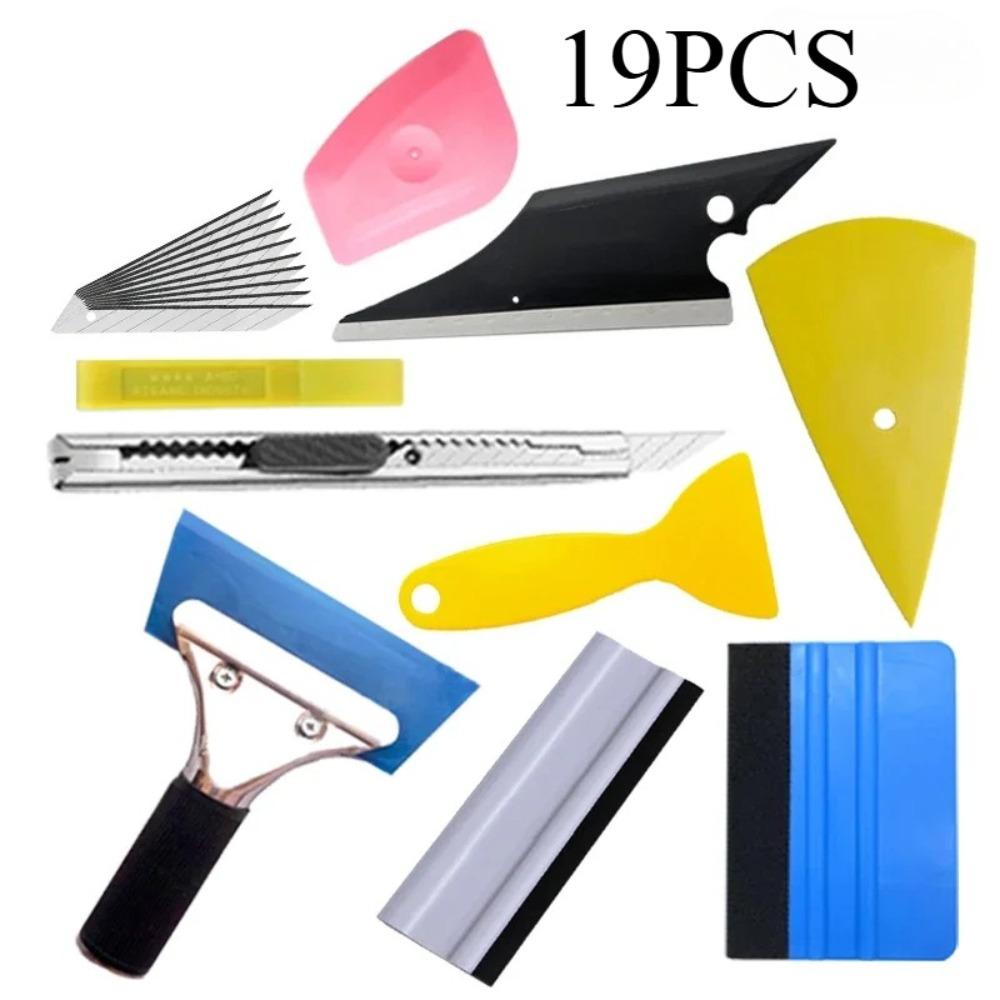 Professional Automotive Vinyl Wrap Tool Kit: Carbon Fiber Squeegee, Razor Scraper for Car Window Tint Film Accessories