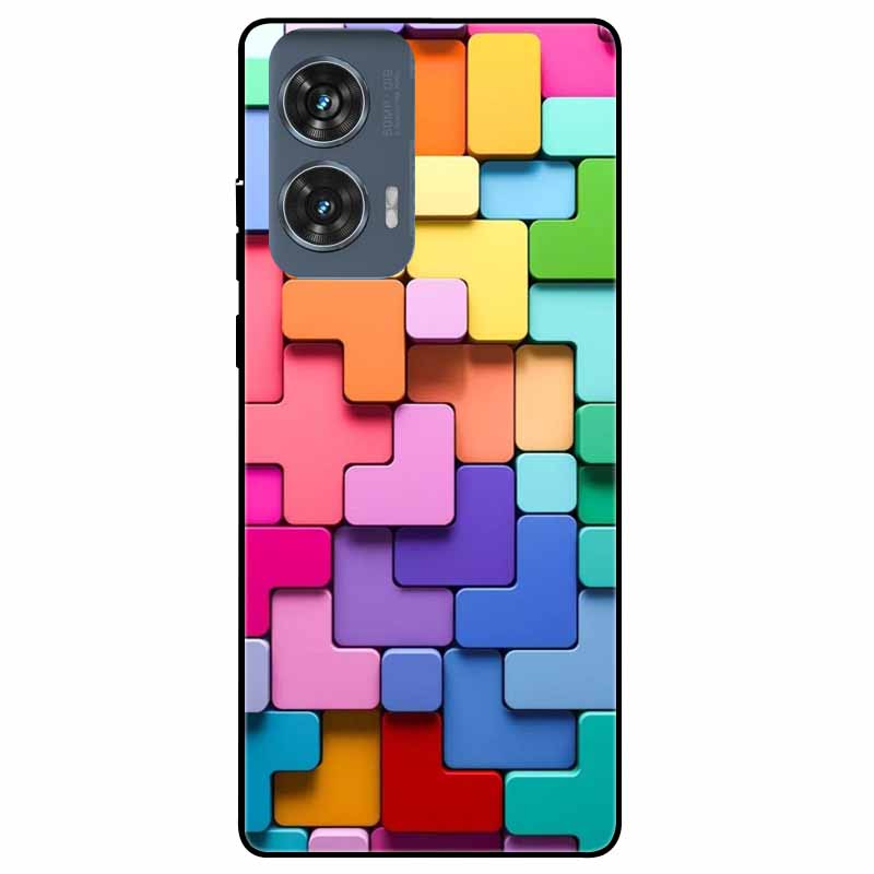 For Moto Edge 50 Fusion Case Silicone Space Animal TPU Soft Black Cover For Motorola Edge 50 Fusion Cases 50Fusion Cool TPUCover