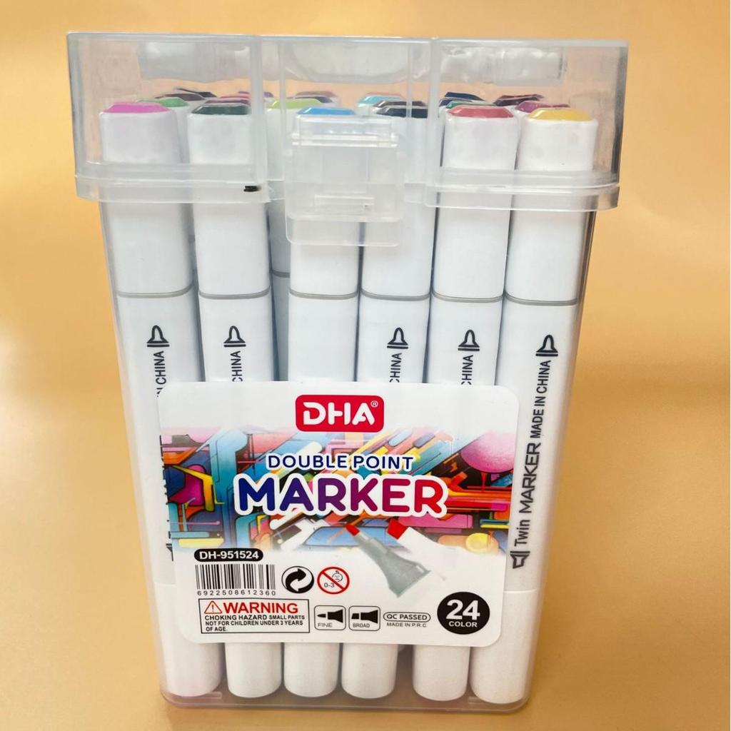 Double-Ended Quick-Dry Oily Markers: Student Watercolor & Children's Outlining Set