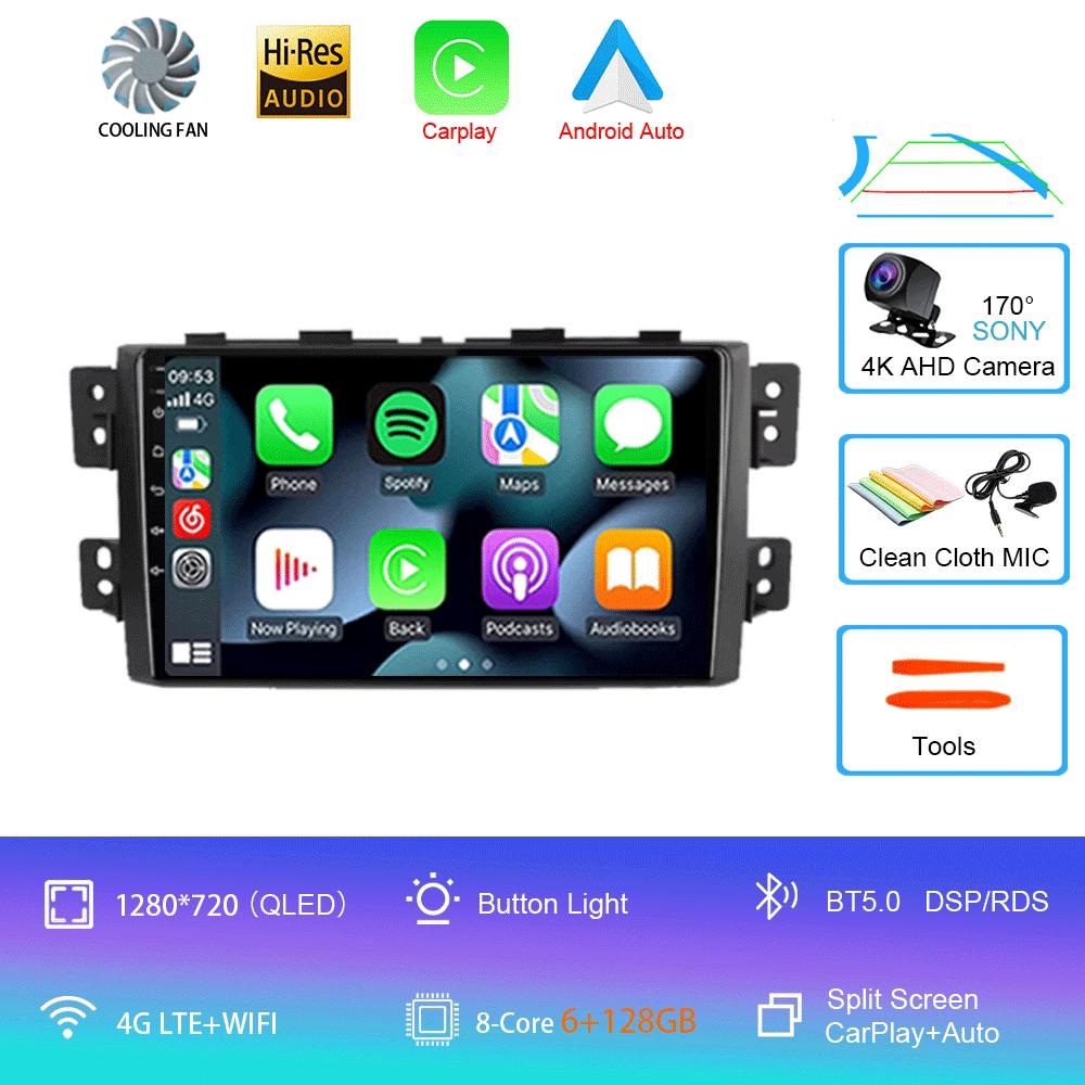 For Kia Borrego Mohave 2008 2009 - 2015 Car Radio Android 14 Carplay Navigation GPS Multimedia Player Stereo WiF+4G 360Camera BT