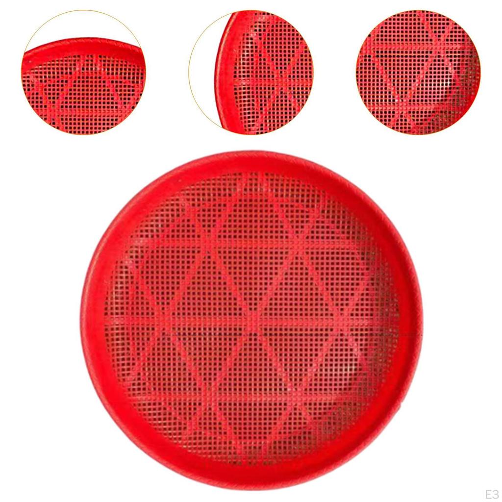 Bandeja de Limpeza de Frutas Redonda Escorredor de Malha Organizador de Alimentos para Cozinha