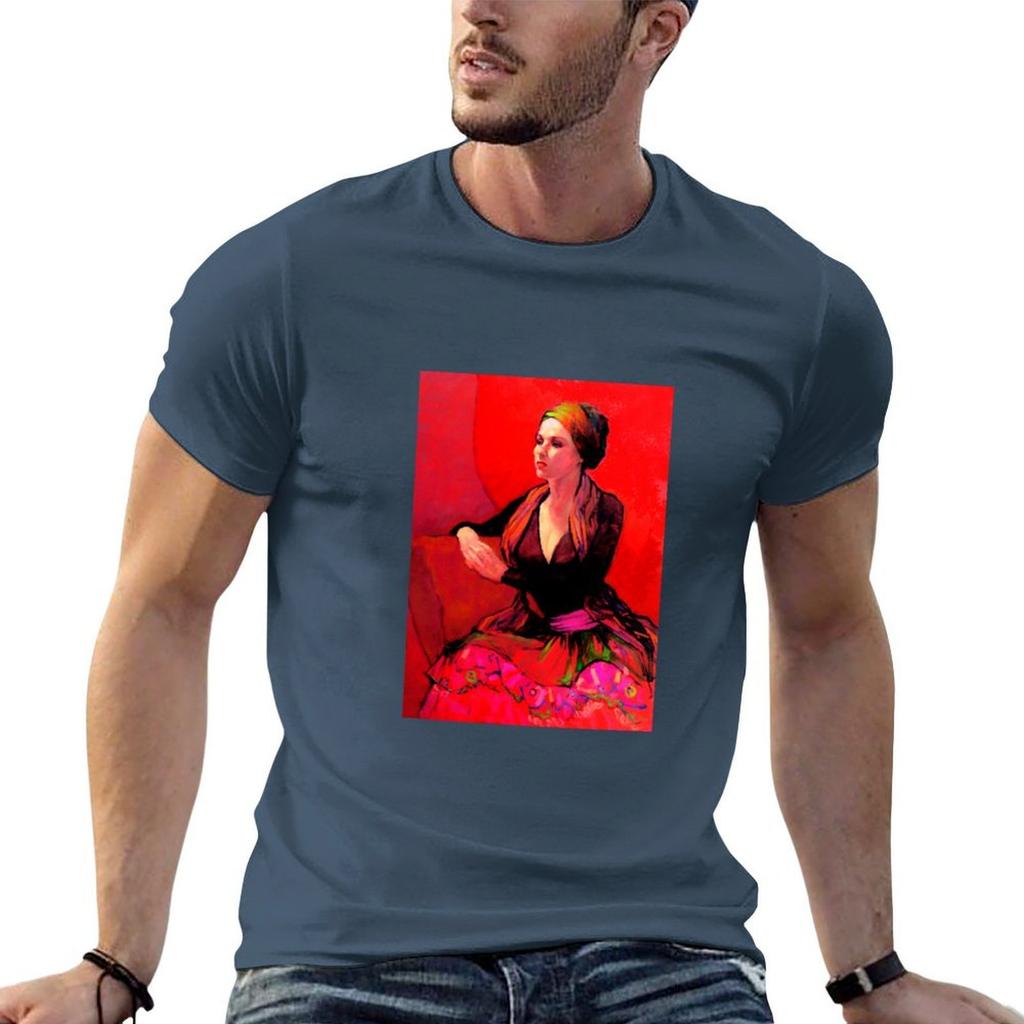 The Gypsy Skirt oil painting on stretched canvas TShirt Sport Basic Moisture Wicking Tee